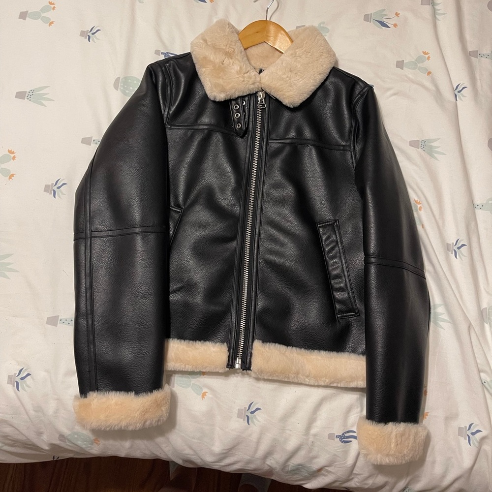 NEW H&M Faux Leather Jacket
